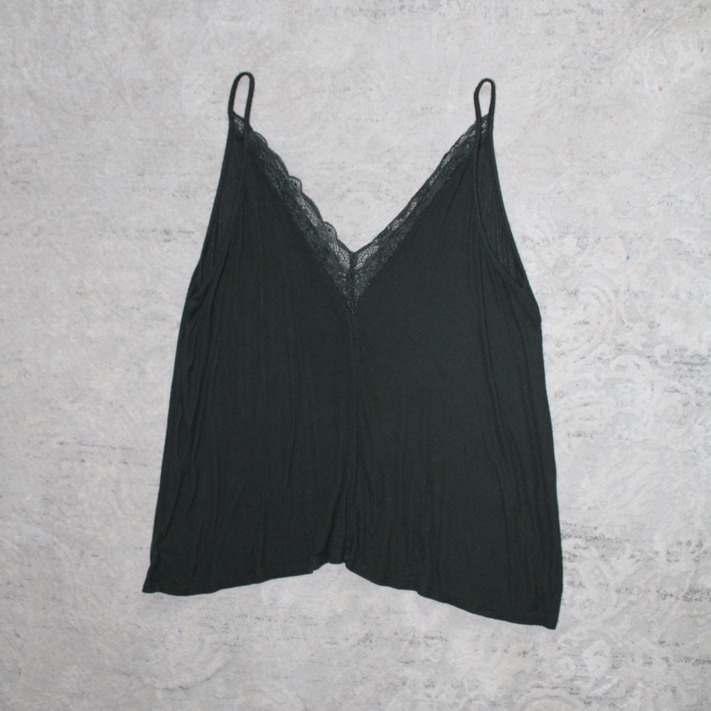 American Eagle Olive Lace Tank Top